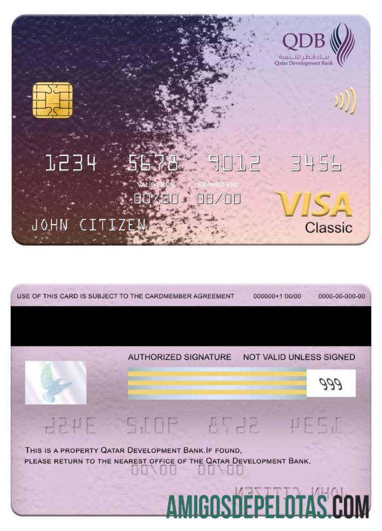 Qatar Development Bank Visa Classic Card example